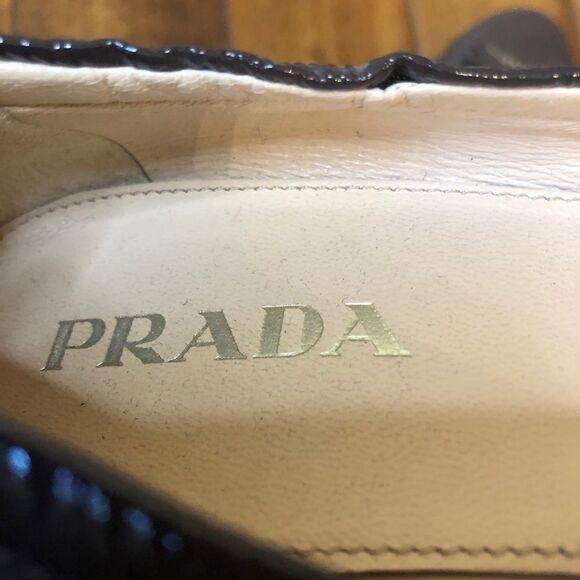 AUTH PRADA heels Patent Leather sz 37.5 - Picture 9 of 13